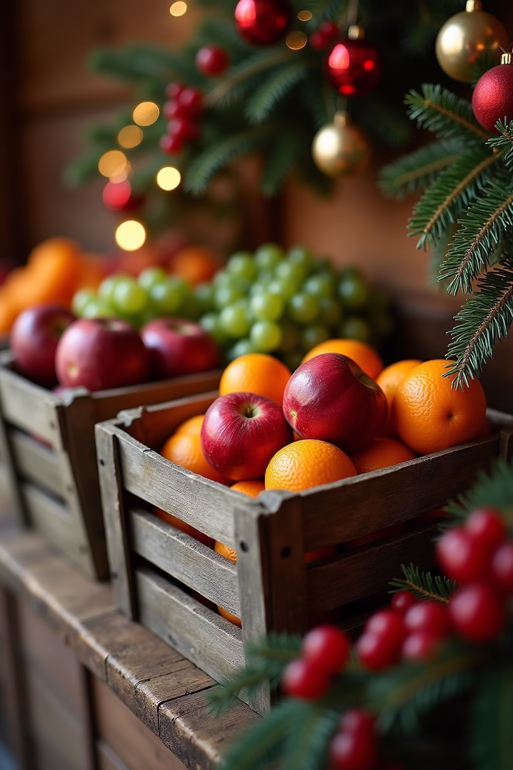 obstkisten deko weihnachten outline 1