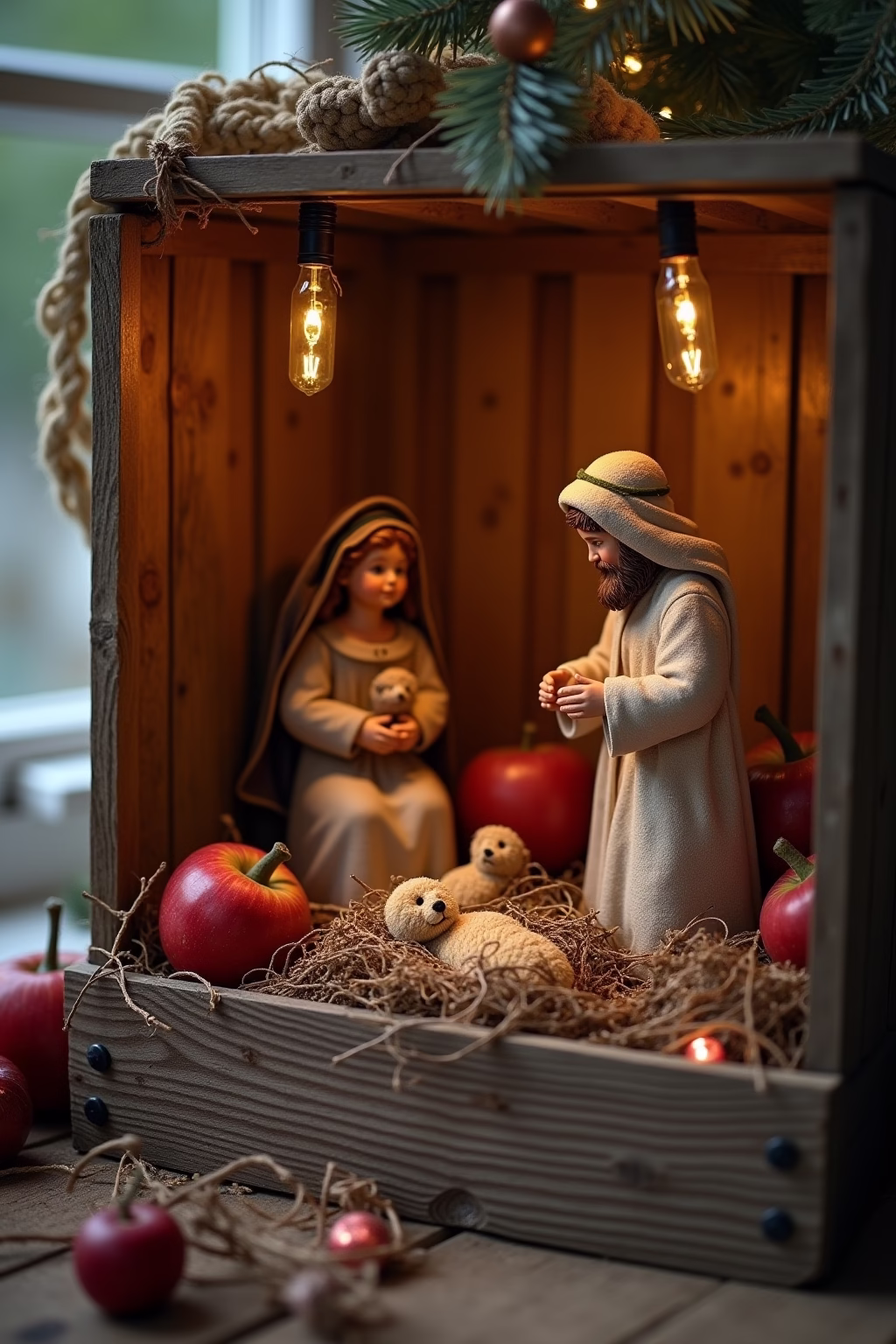 obstkisten deko weihnachten outline 3