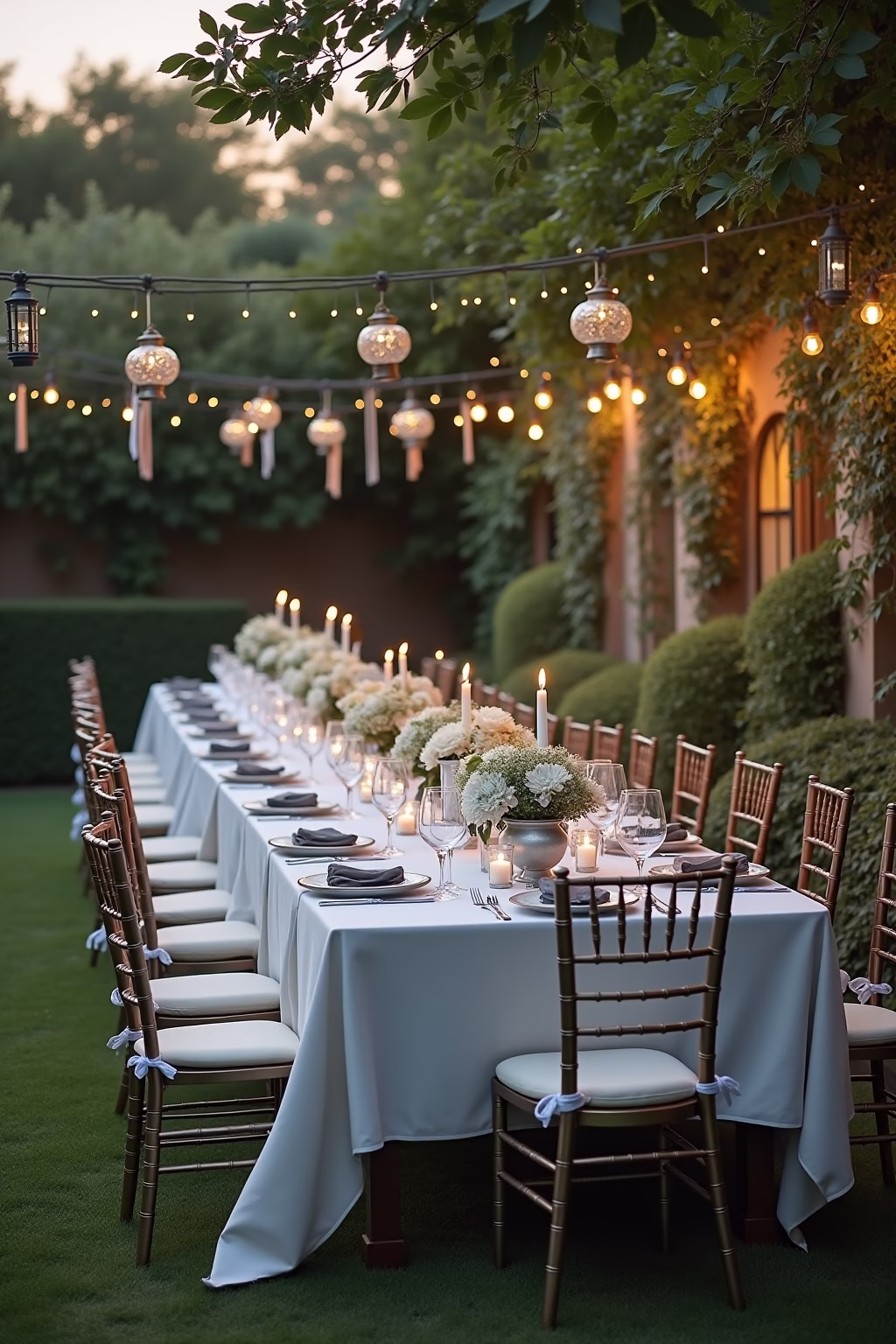 silberhochzeit deko garten selber machen outline 3