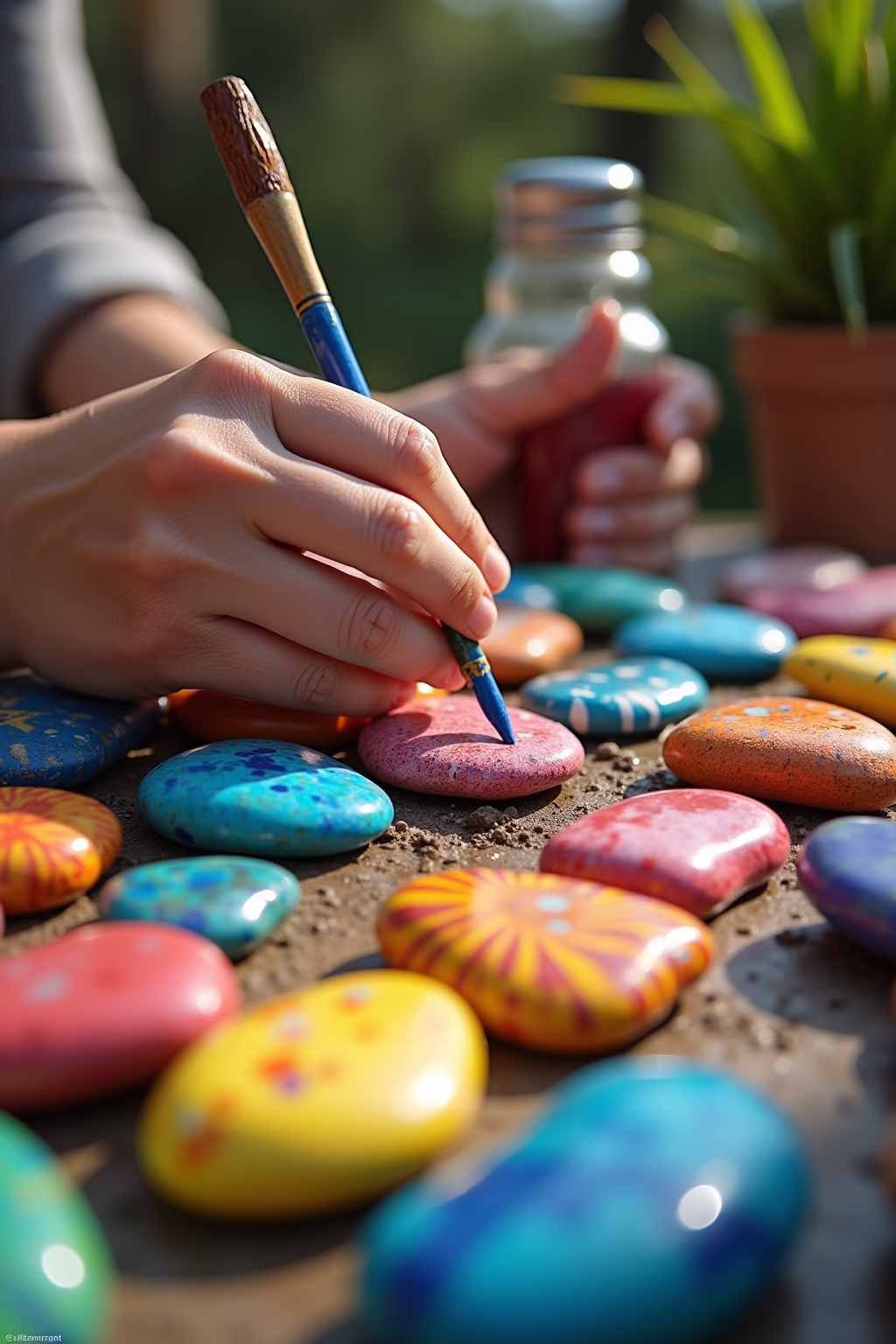 steine bemalen fuer den garten outline 4