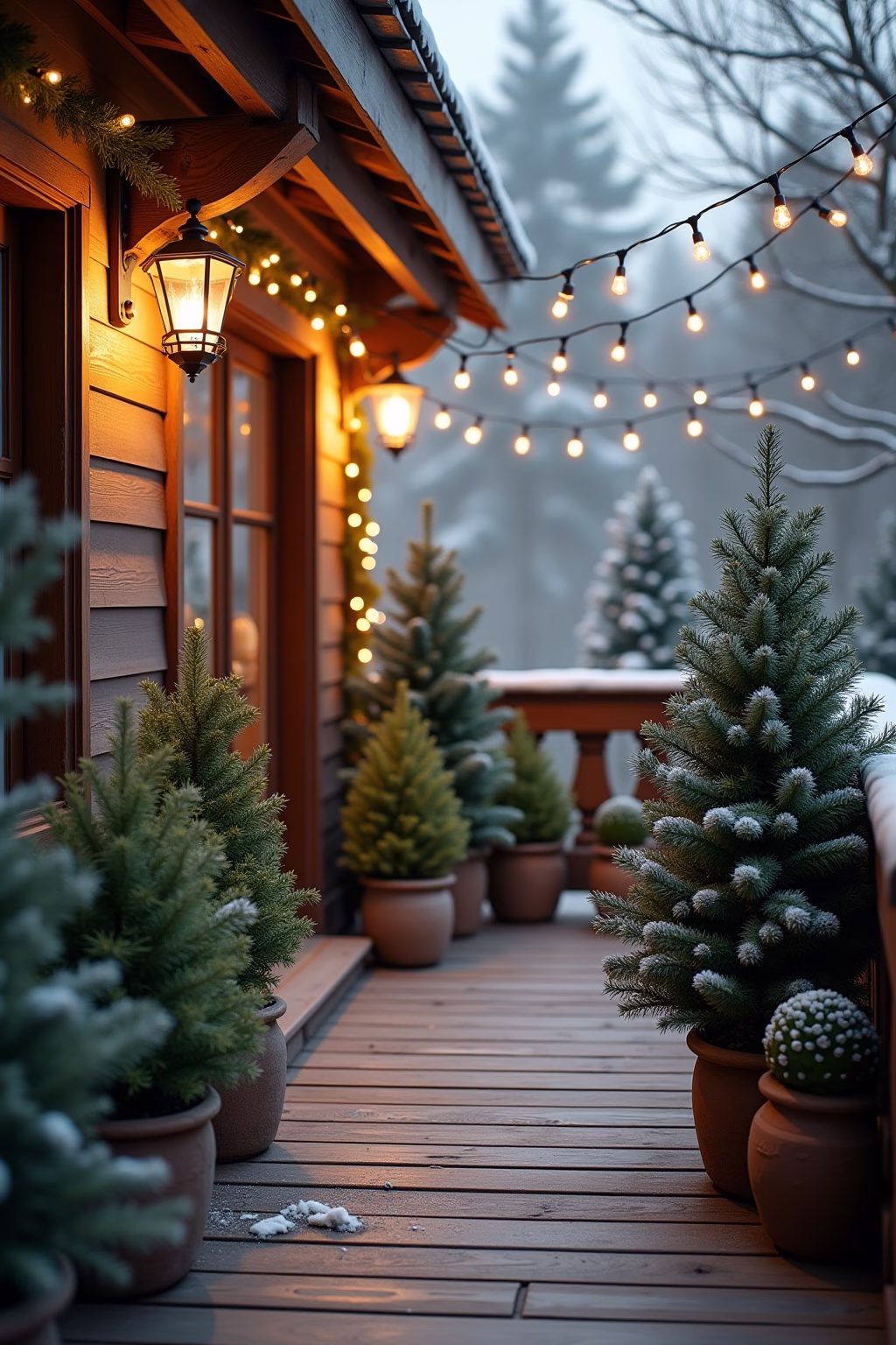 terrasse weihnachtlich dekorieren outline 8