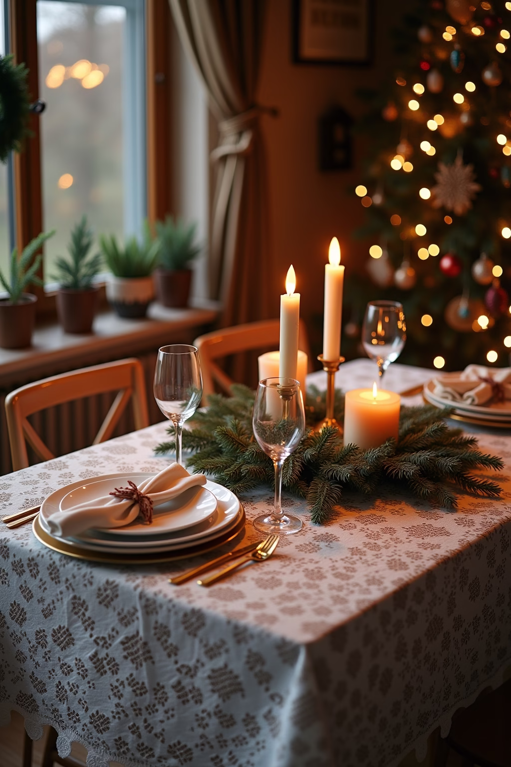 tischdecke weihnachten outline 1