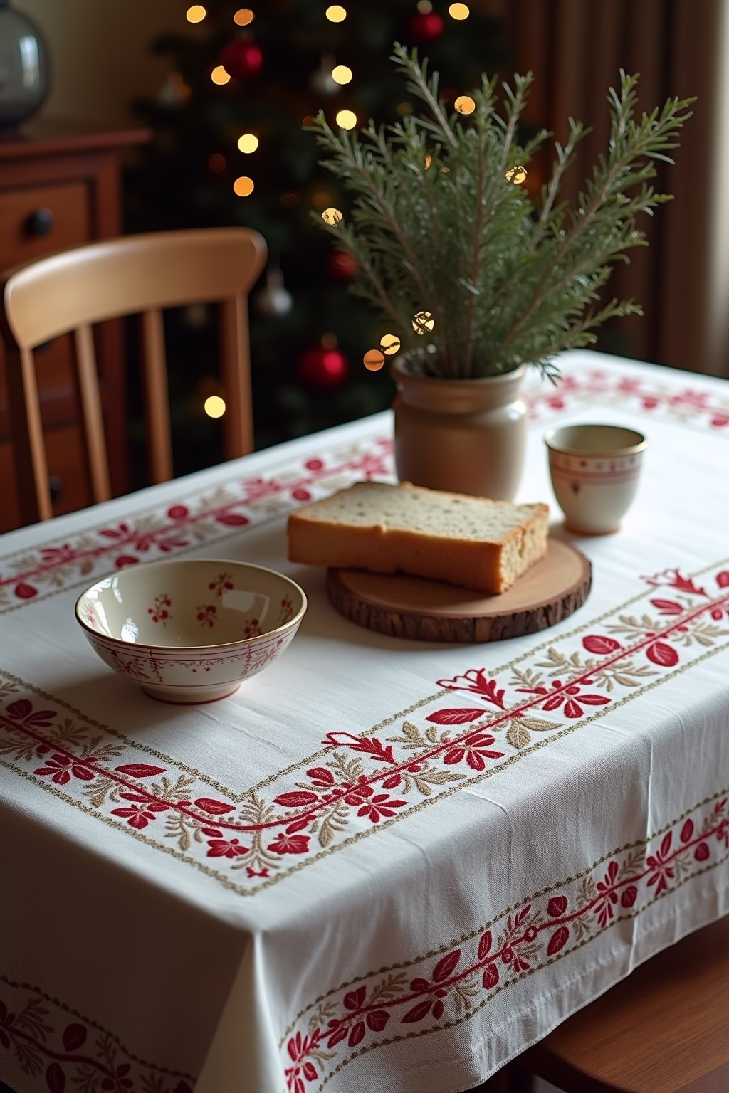 tischdecke weihnachten outline 4