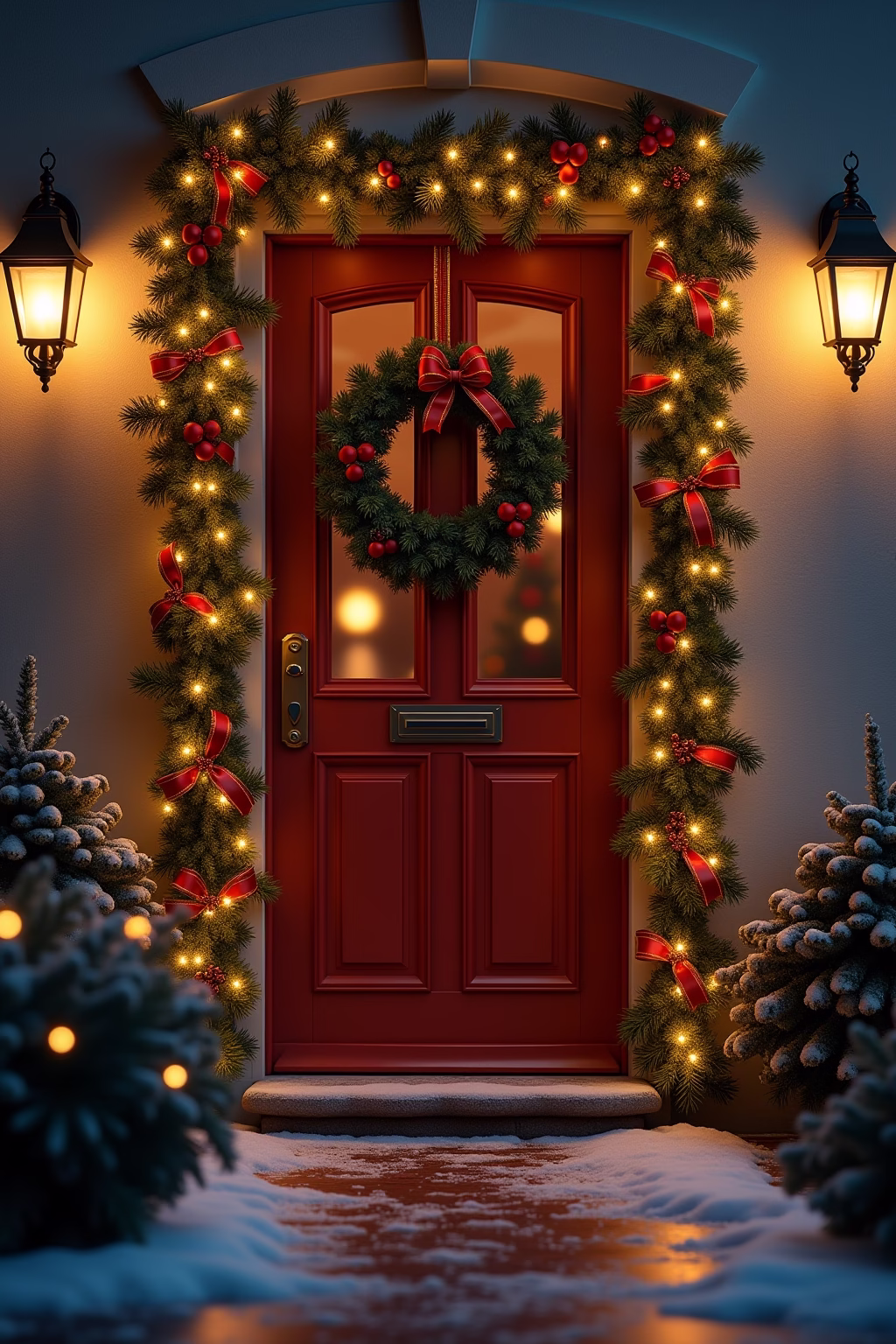 tuerdekoration weihnachten outline 1