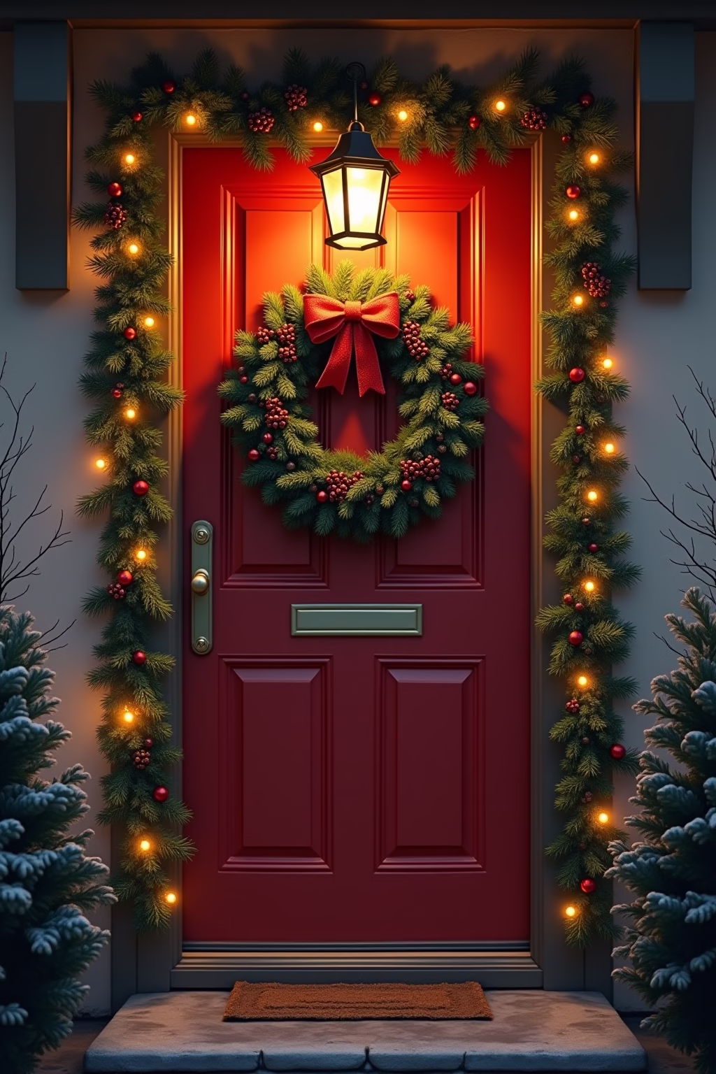 tuerdekoration weihnachten outline 2