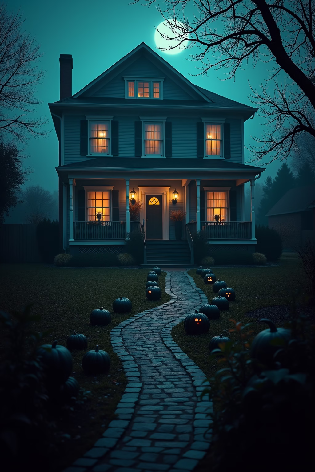 vorgarten halloween deko garten outline 1