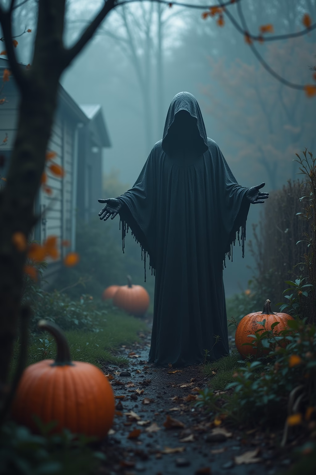 vorgarten halloween deko garten outline 6