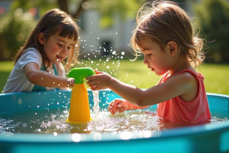Wasserspielplatz im Garten selber bauen - DIY-Anleitung
