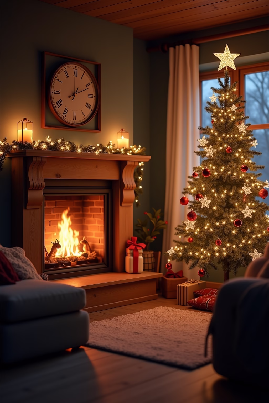 weihnachten haus dekoration outline 1