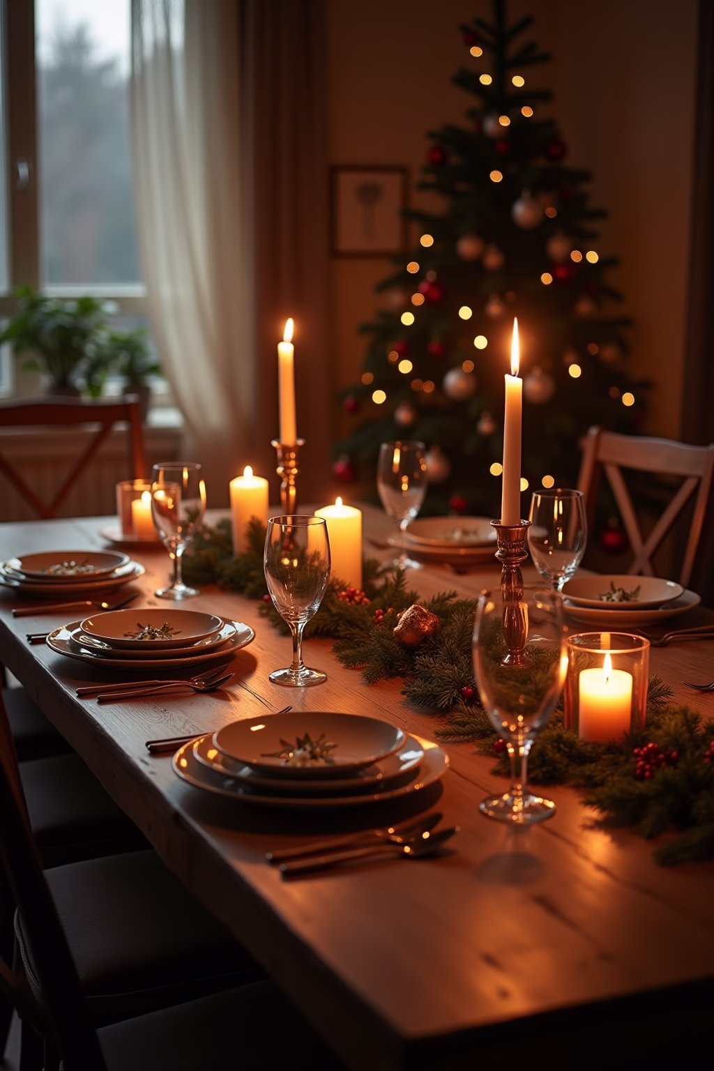 weihnachtliche tischdeko outline 1