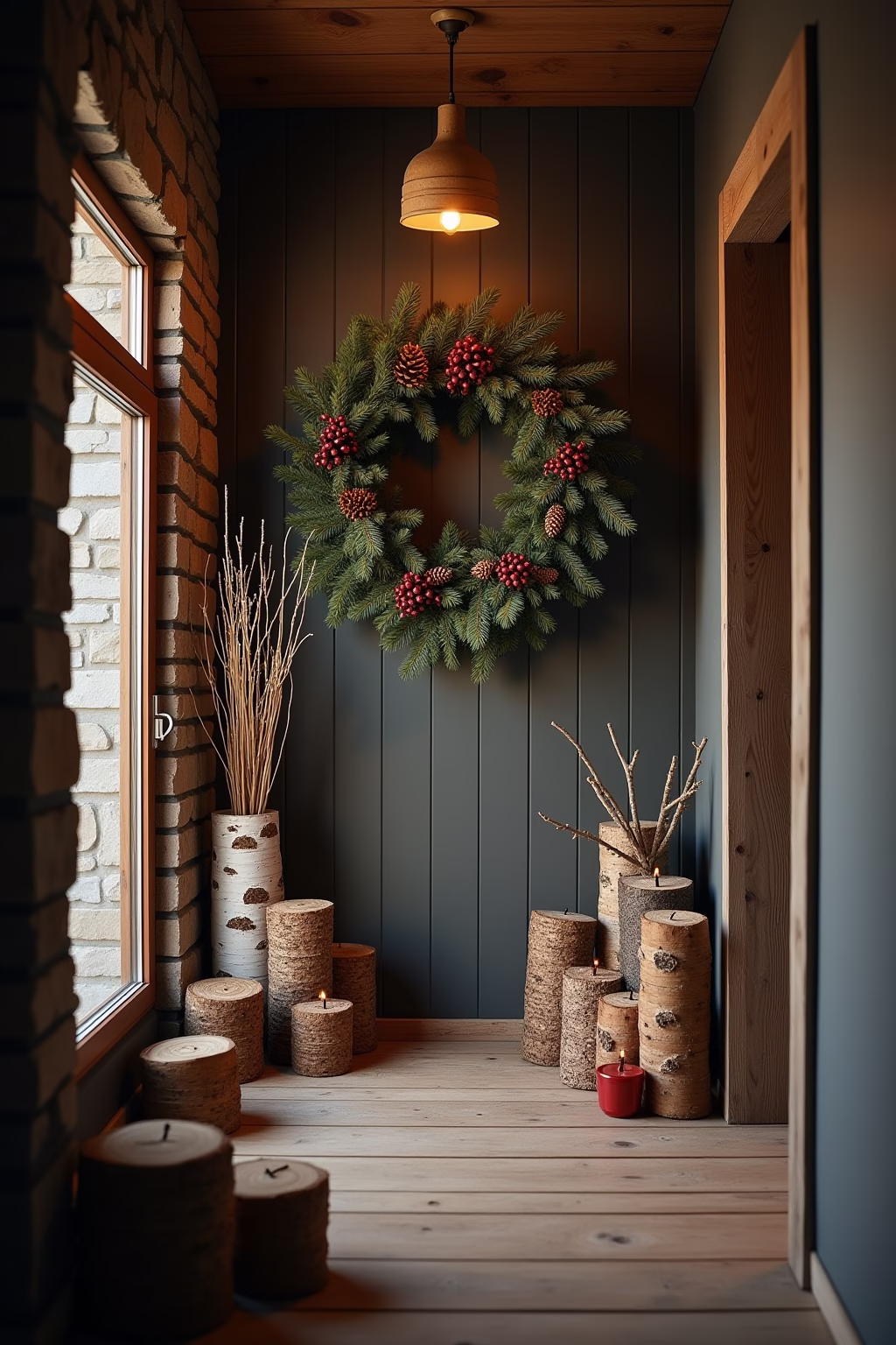 weihnachtsdeko draussen eingang outline 5