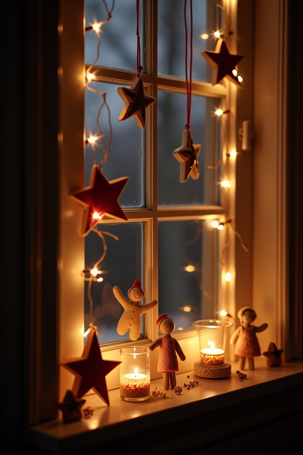 weihnachtsdeko fensterbank innen outline 5