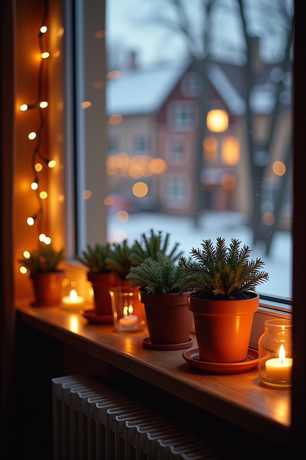 weihnachtsdeko fensterbank innen outline 8