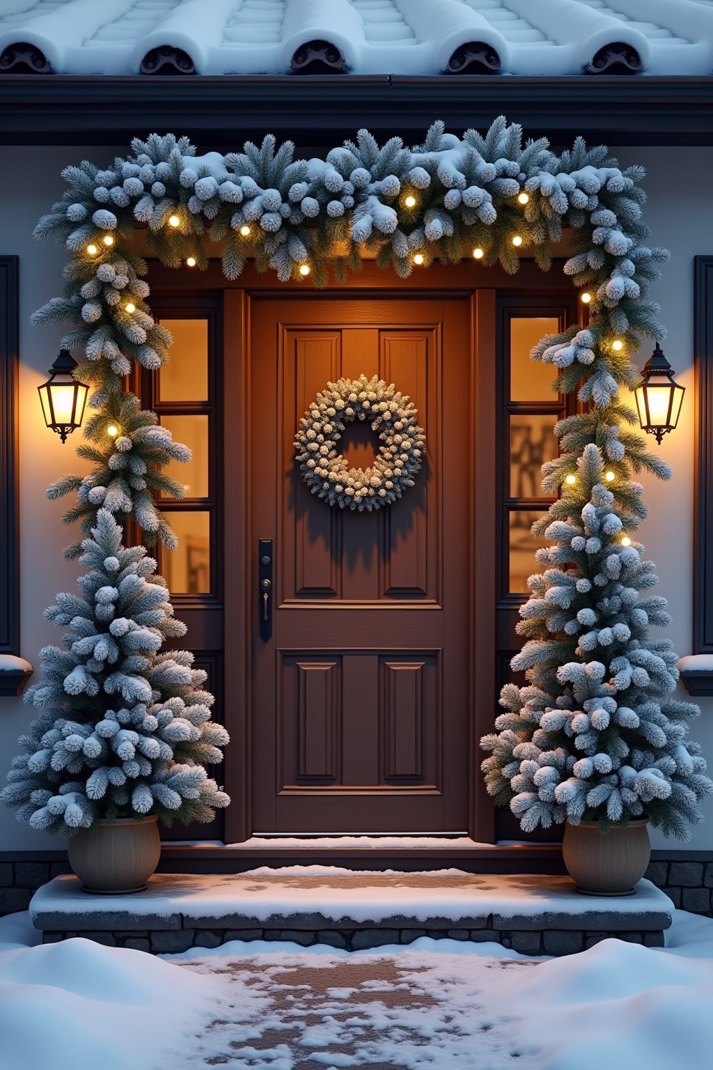 8 Weihnachtsdeko vor der Haustür Ideen für Festlichkeit 15 weihnachtsdeko vor der haustuer outline 3