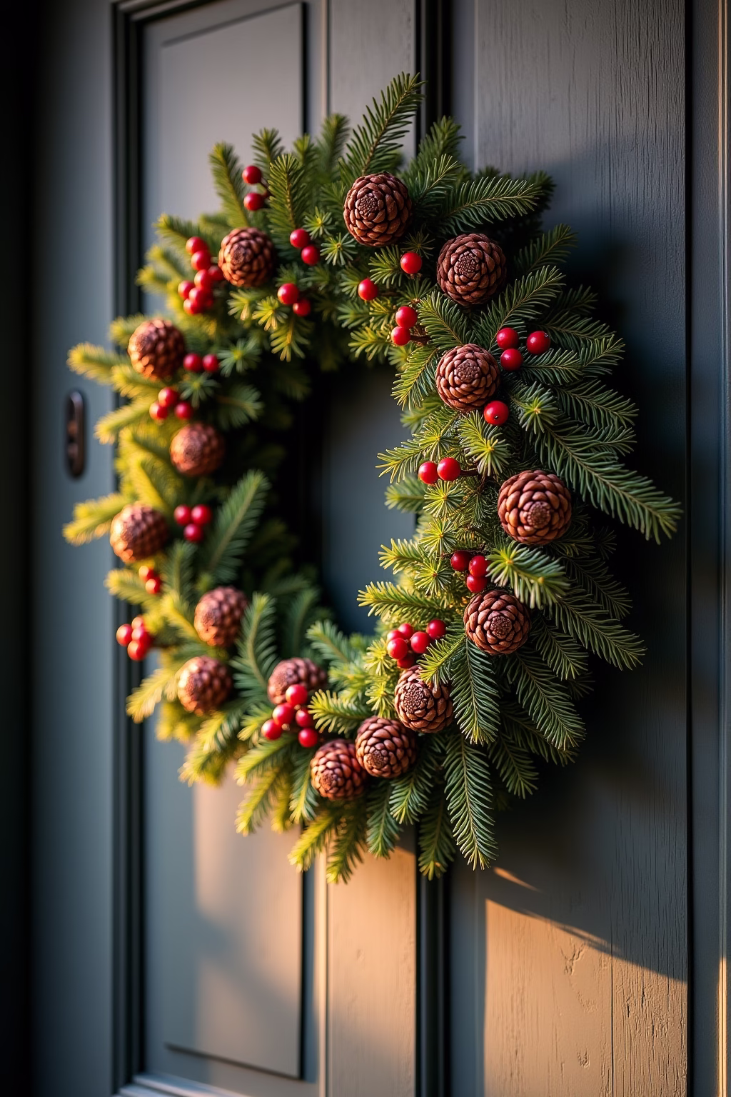 weihnachtsdeko vor der haustuer outline 4