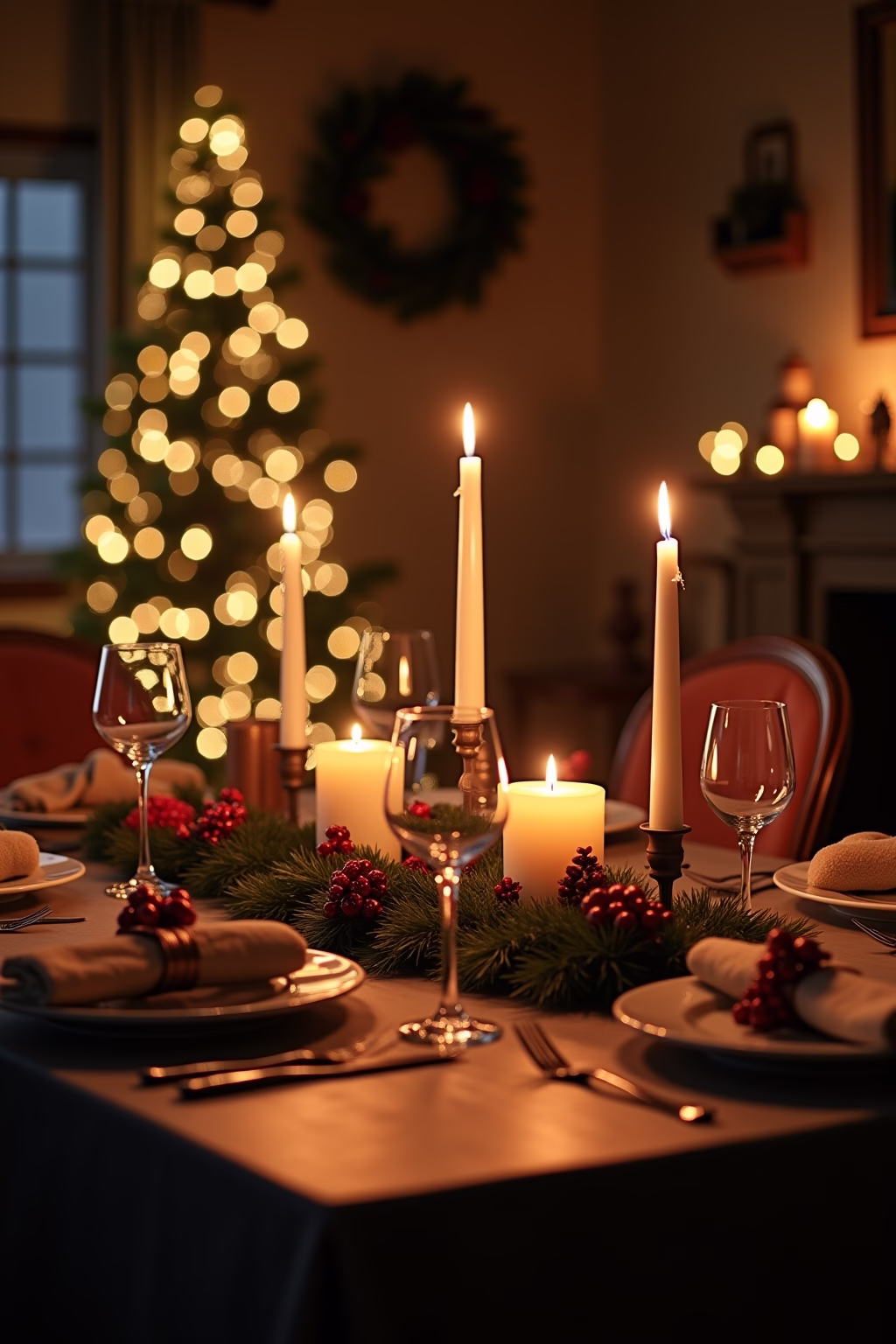 weihnachtsdekoration ideen tisch outline 1