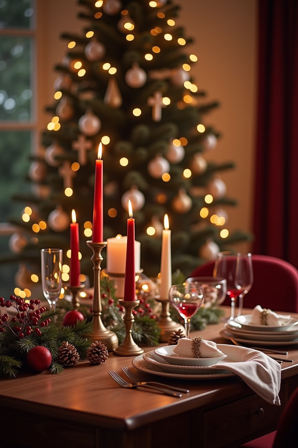 weihnachtsdekoration ideen tisch outline 2