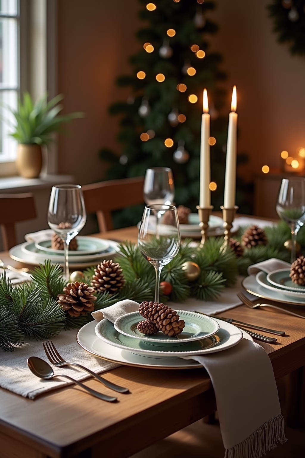 weihnachtsdekoration ideen tisch outline 6