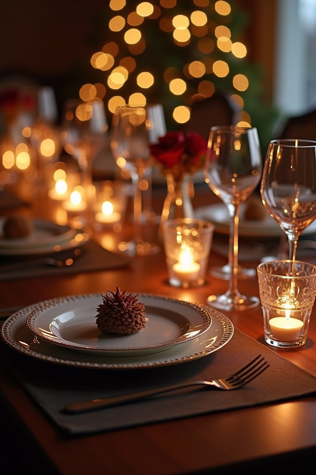 weihnachtsdekoration ideen tisch outline 8