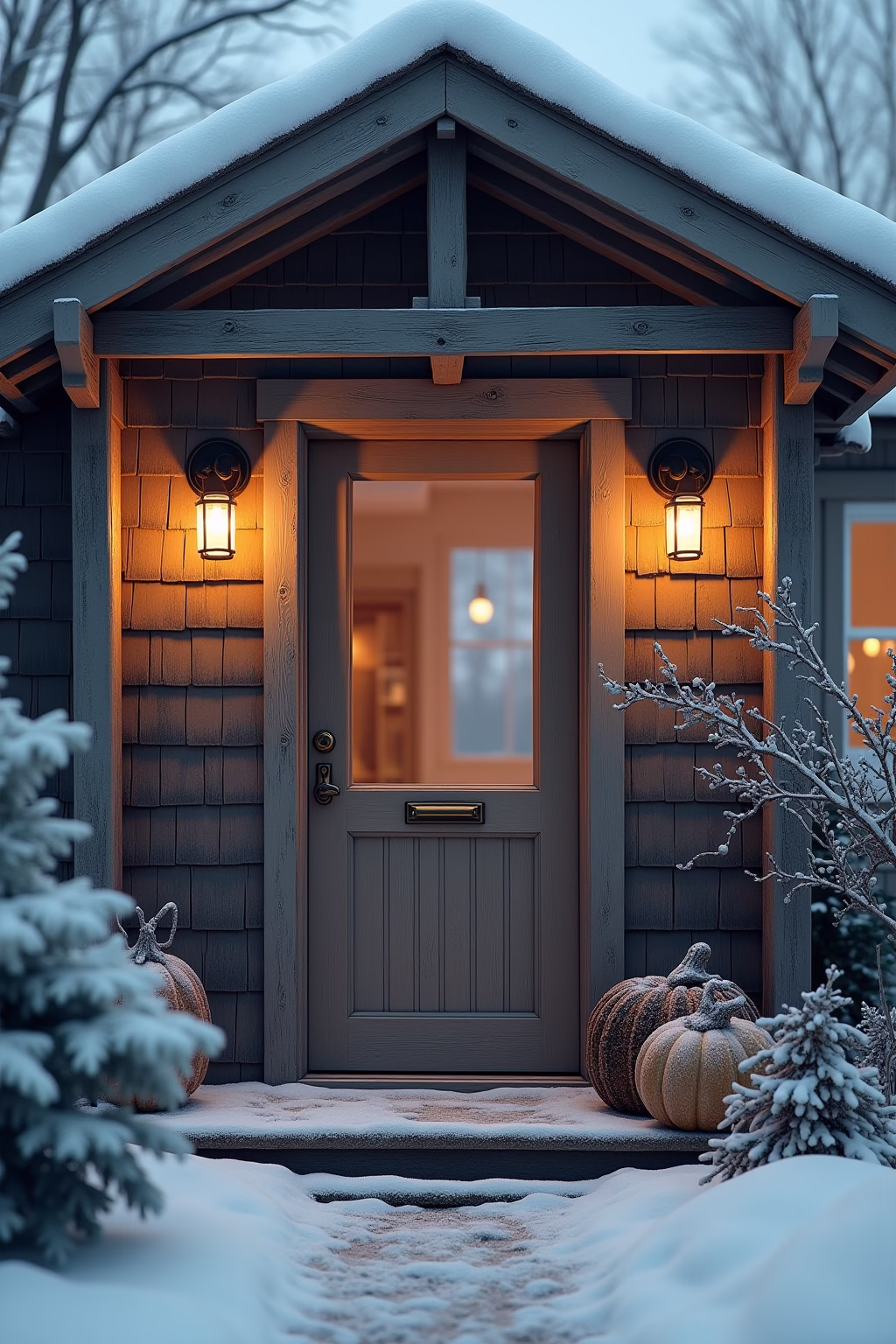 winter deko hauseingang outline 2