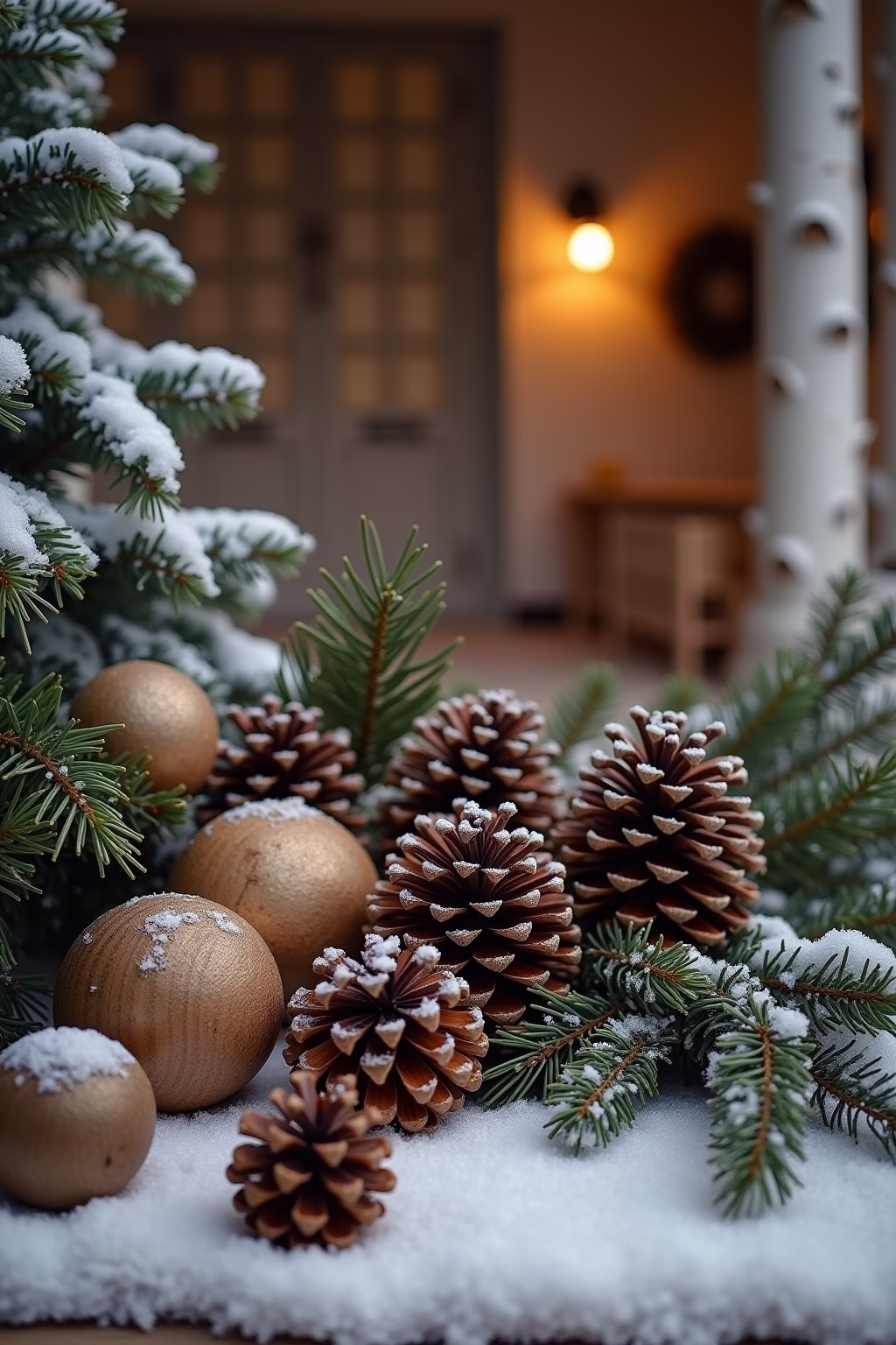 winter deko hauseingang outline 5