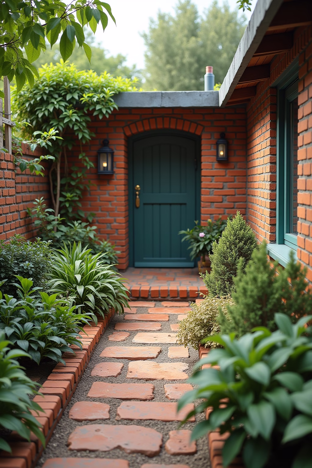 ziegelsteine garten ideen outline 2